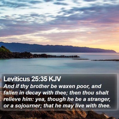 Leviticus 25:35 KJV Bible Verse Image