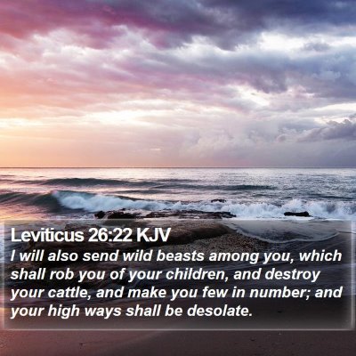 Leviticus 26:22 KJV Bible Verse Image