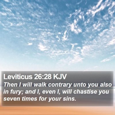 Leviticus 26:28 KJV Bible Verse Image