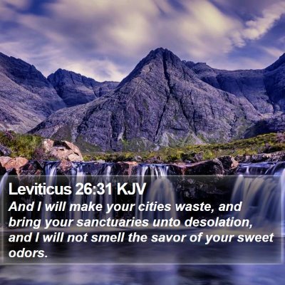 Leviticus 26:31 KJV Bible Verse Image