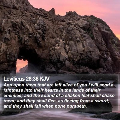 Leviticus 26:36 KJV Bible Verse Image