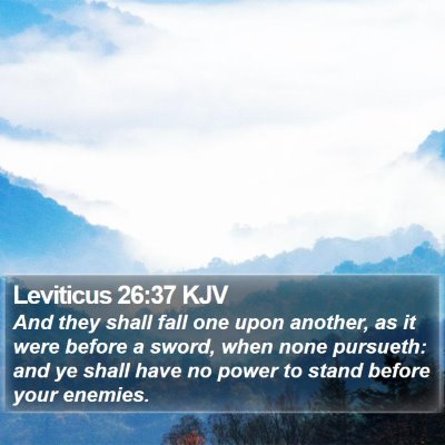 Leviticus 26:37 KJV Bible Verse Image