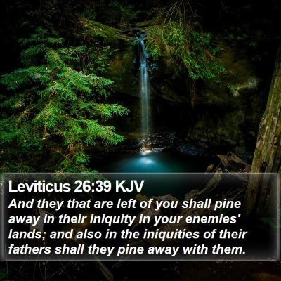 Leviticus 26:39 KJV Bible Verse Image