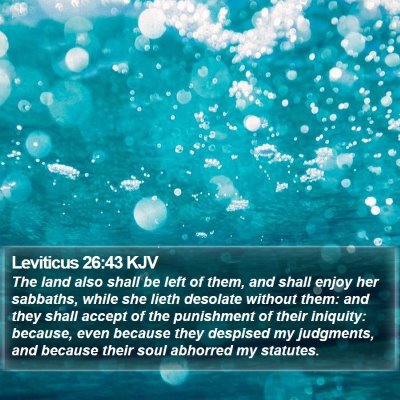 Leviticus 26:43 KJV Bible Verse Image