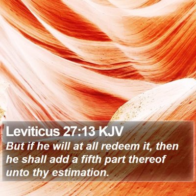 Leviticus 27:13 KJV Bible Verse Image