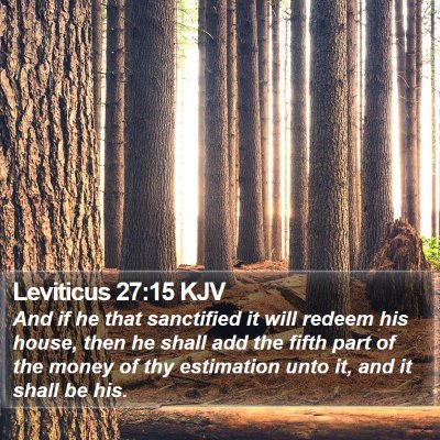 Leviticus 27:15 KJV Bible Verse Image
