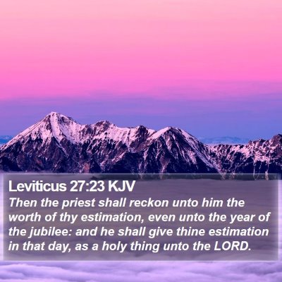 Leviticus 27:23 KJV Bible Verse Image
