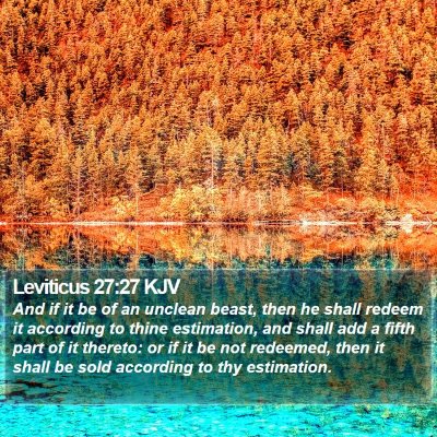Leviticus 27:27 KJV Bible Verse Image