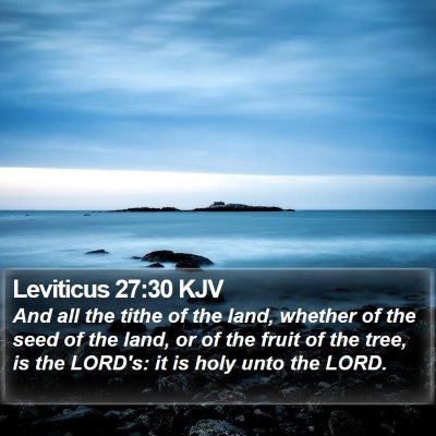 Leviticus 27:30 KJV Bible Verse Image