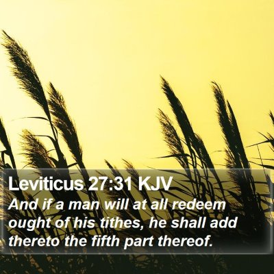 Leviticus 27:31 KJV Bible Verse Image