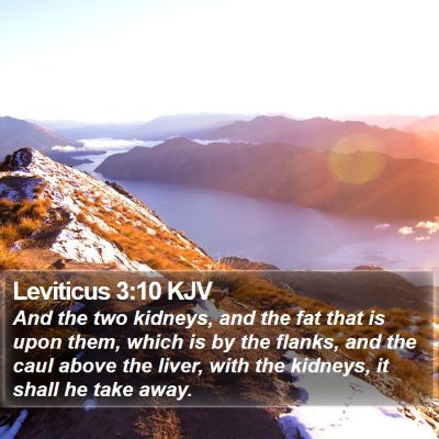 Leviticus 3:10 KJV Bible Verse Image