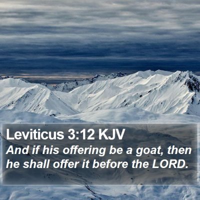 Leviticus 3:12 KJV Bible Verse Image
