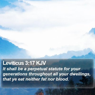 Leviticus 3:17 KJV Bible Verse Image