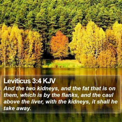 Leviticus 3:4 KJV Bible Verse Image