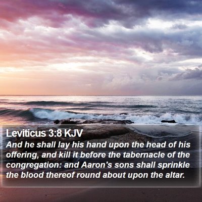 Leviticus 3:8 KJV Bible Verse Image