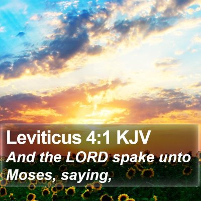 Leviticus 4:1 KJV Bible Verse Image
