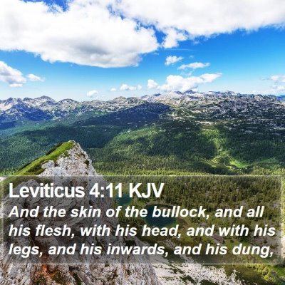 Leviticus 4:11 KJV Bible Verse Image