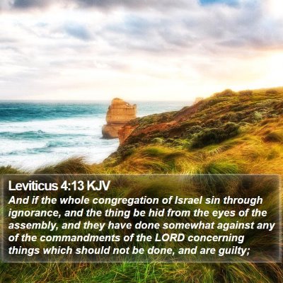 Leviticus 4:13 KJV Bible Verse Image