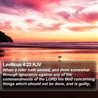 Leviticus 4:22 KJV Bible Verse Image