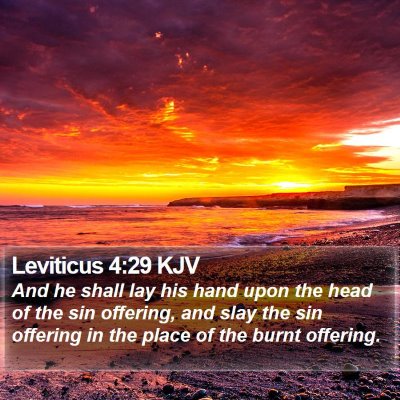 Leviticus 4:29 KJV Bible Verse Image