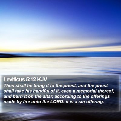 Leviticus 5:12 KJV Bible Verse Image