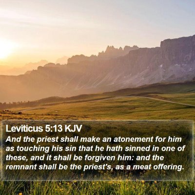 Leviticus 5:13 KJV Bible Verse Image
