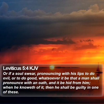 Leviticus 5:4 KJV Bible Verse Image