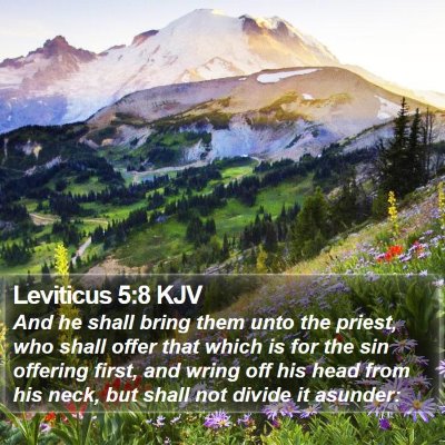 Leviticus 5:8 KJV Bible Verse Image