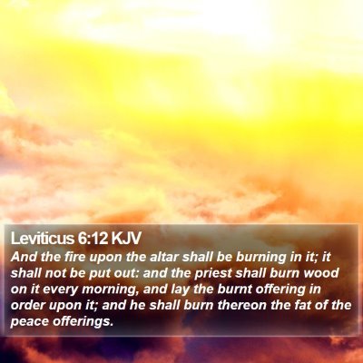 Leviticus 6:12 KJV Bible Verse Image