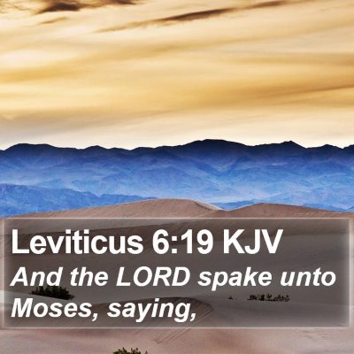 Leviticus 6:19 KJV Bible Verse Image
