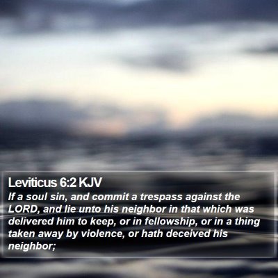 Leviticus 6:2 KJV Bible Verse Image