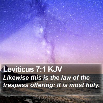 Leviticus 7:1 KJV Bible Verse Image