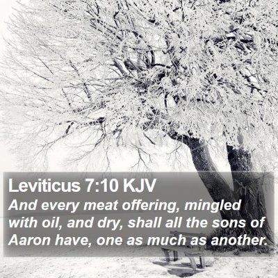 Leviticus 7:10 KJV Bible Verse Image