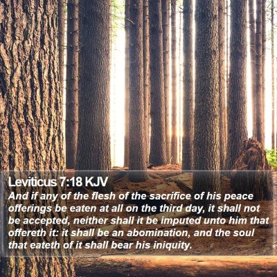 Leviticus 7:18 KJV Bible Verse Image
