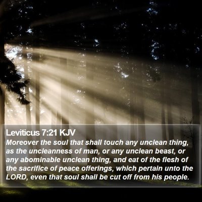 Leviticus 7:21 KJV Bible Verse Image