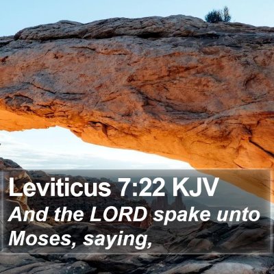 Leviticus 7:22 KJV Bible Verse Image