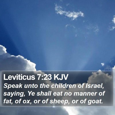 Leviticus 7:23 KJV Bible Verse Image