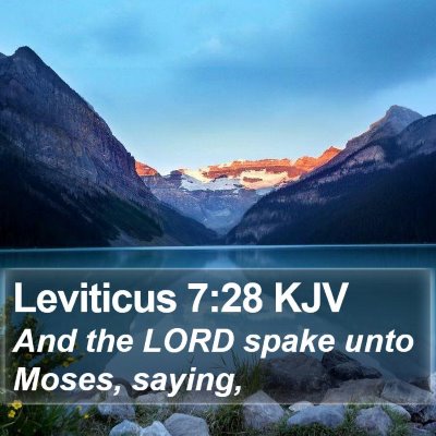 Leviticus 7:28 KJV Bible Verse Image