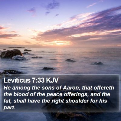 Leviticus 7:33 KJV Bible Verse Image