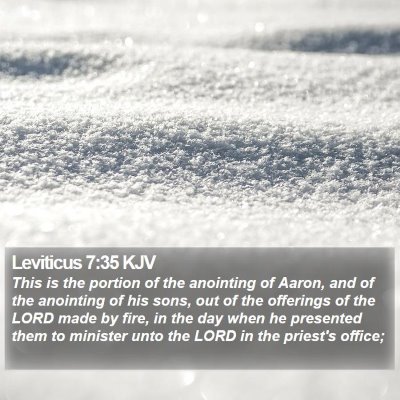 Leviticus 7:35 KJV Bible Verse Image