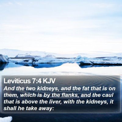 Leviticus 7:4 KJV Bible Verse Image