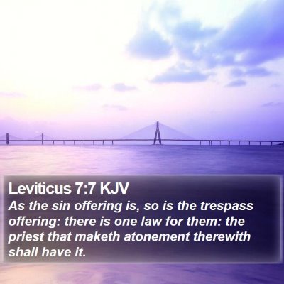 Leviticus 7:7 KJV Bible Verse Image