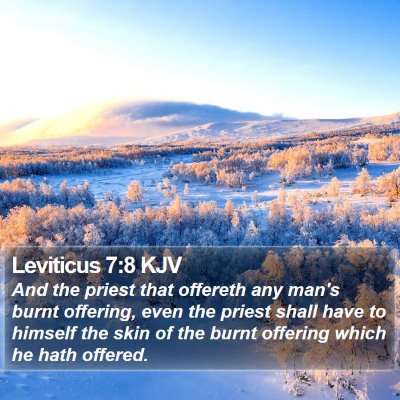 Leviticus 7:8 KJV Bible Verse Image