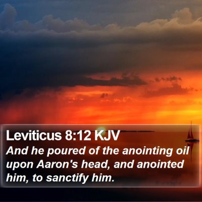 Leviticus 8:12 KJV Bible Verse Image