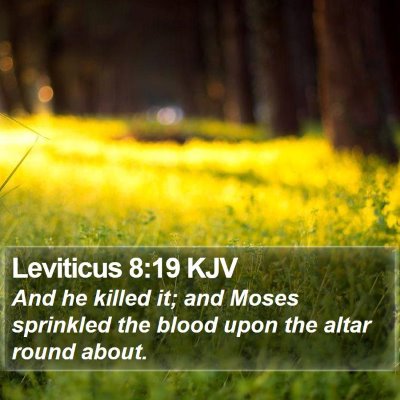 Leviticus 8:19 KJV Bible Verse Image