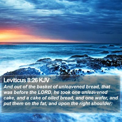 Leviticus 8:26 KJV Bible Verse Image