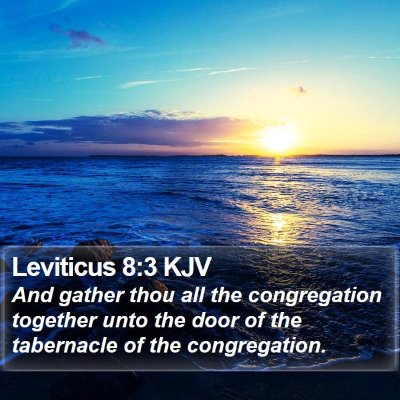 Leviticus 8:3 KJV Bible Verse Image