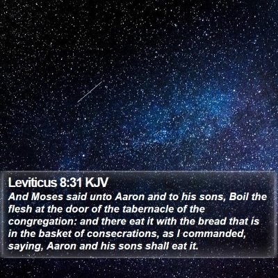 Leviticus 8:31 KJV Bible Verse Image