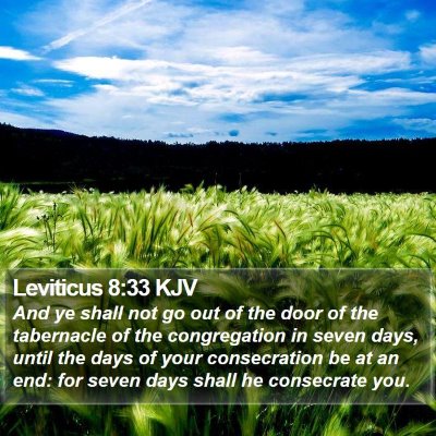 Leviticus 8:33 KJV Bible Verse Image