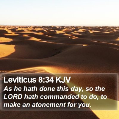 Leviticus 8:34 KJV Bible Verse Image